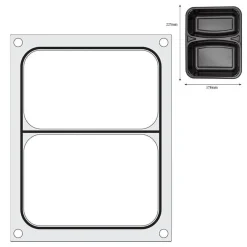 Hendi Traysealer matrix Twee-delige container 227x178 mm Clearance