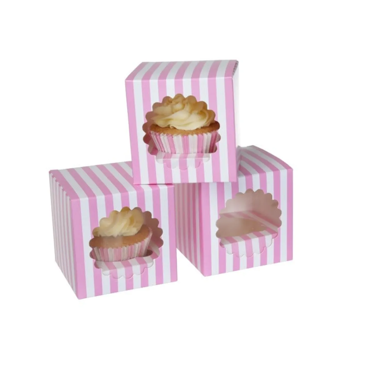 House of Marie HoM Cupcake Doosje 1 Circus (incl. tray met venster) 3st. Hot