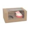 House of Marie HoM Cupcake Doosje 2 Kraft (incl. tray met venster) 3st.