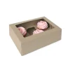 House of Marie HoM Cupcake Doosje 6 Kraft (incl. tray met venster) 2st.