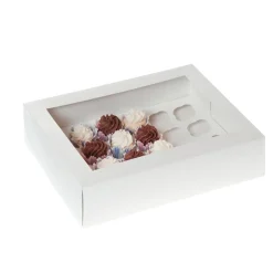 House of Marie HoM Cupcake Doosje 24 MINI Wit (incl. tray met venster) 2st. Online