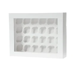 House of Marie HoM Cupcake Doosje 24 MINI Wit (incl. tray met venster) 2st. Online