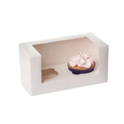 House of Marie HoM Cupcake Doosje 2 Wit (incl. tray met venster) 100st. Hot