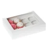 House of Marie HoM Cupcake Doosje 12 Wit (incl. tray met venster) 2st. Hot