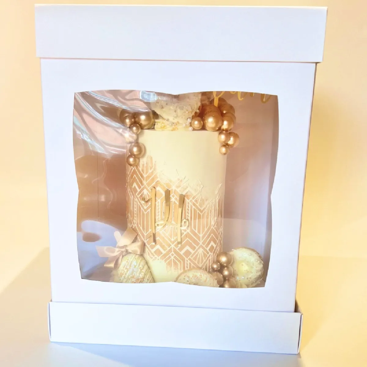 House of Marie HoM Taartdoos 25x25x35,5cm Extra Hoog met Venster 5st. Online