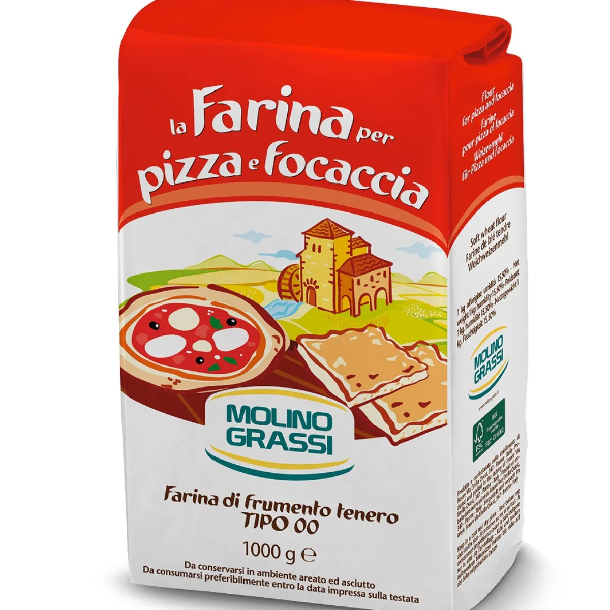 Molino Grassi Italiaanse Bloem Farina Tipo 00 (Pizza-Focaccia) 1kg Sale