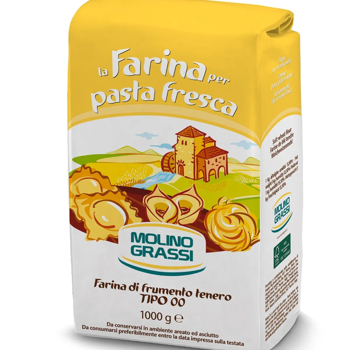 Molino Grassi Italiaanse Bloem Farina Tipo 00 (Verse Pasta) 1kg Hot