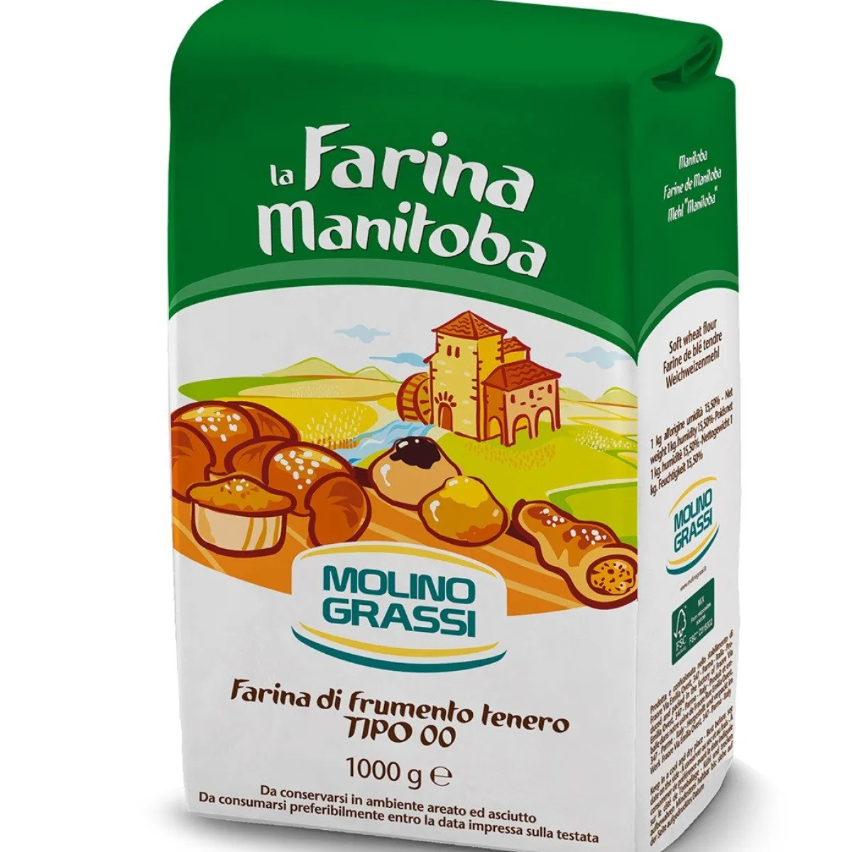 Molino Grassi Italiaanse Bloem Farina Tipo 00 Manitoba 1kg Hot