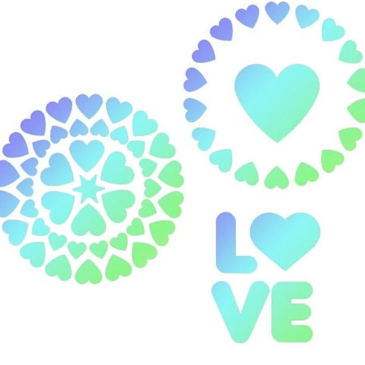 JEM Sjabloon Love Set/3 Clearance