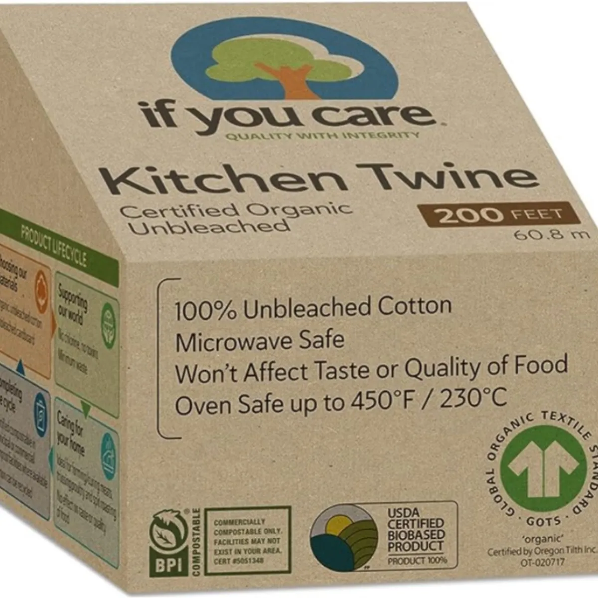 If You Care Keukentouw Ongebleekt Katoen 60m