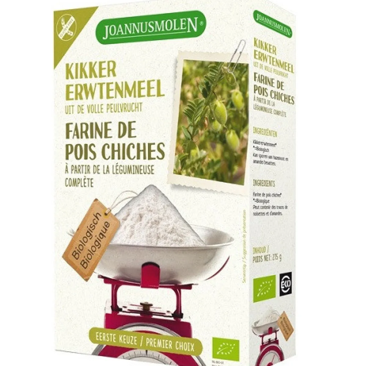 Joannusmolen Kikkererwtenmeel Biologisch 275 gram Sale