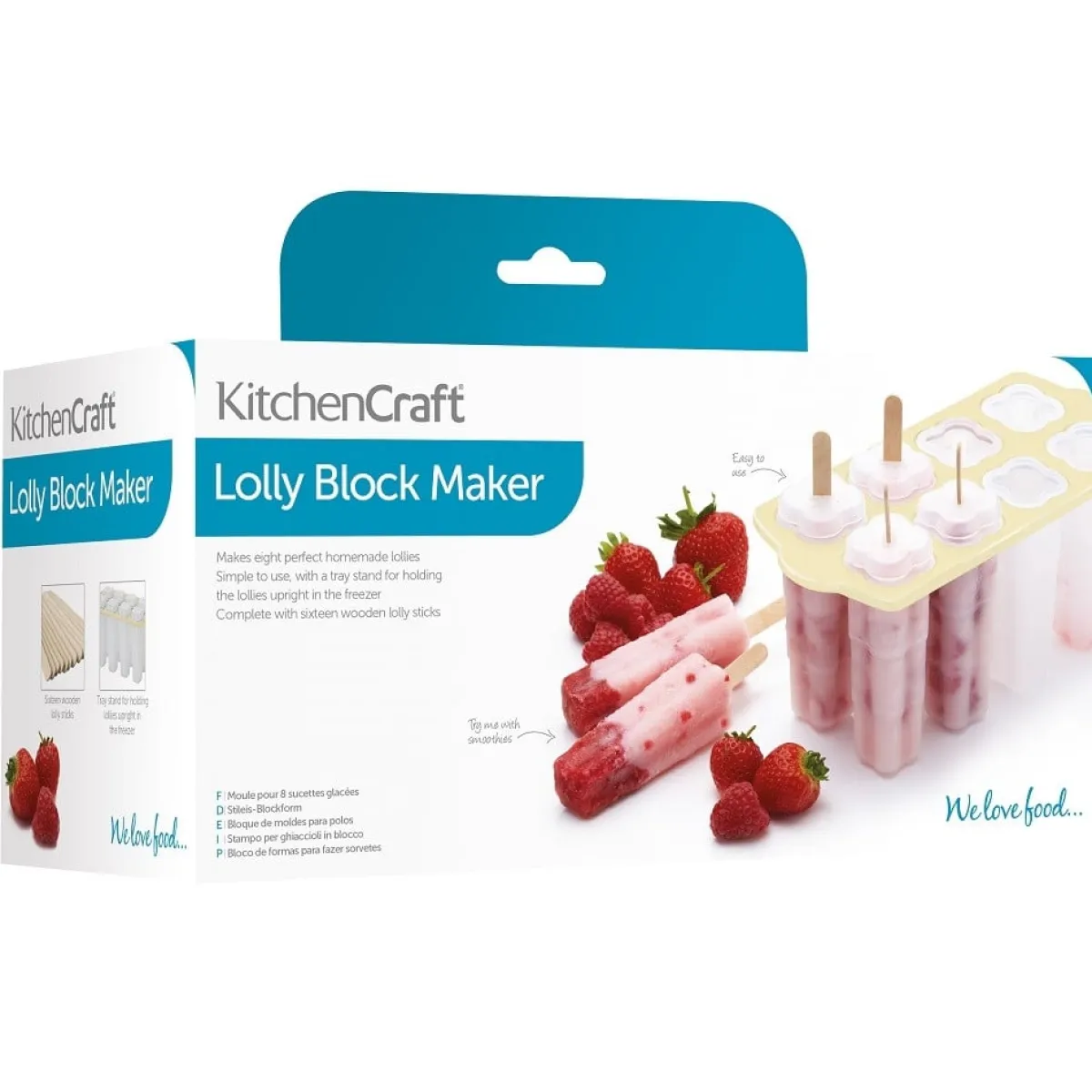 Kitchen Craft IJsvorm voor 8 IJsjes (incl 16 ijsstokjes) Hot