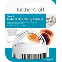 Kitchen Craft Uitsteker Set/3 Rond Gekarteld RVS Outlet