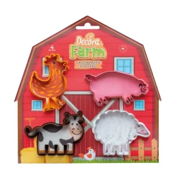 Decora Koekjes Uitstekers Boerderijdieren Set/4** New