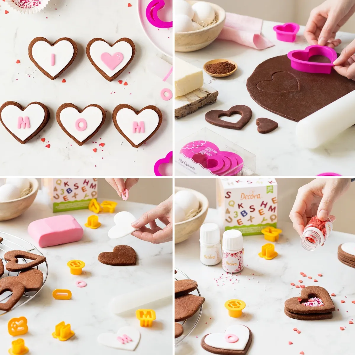 Decora Koekjes Uitstekers Cijfers en Alfabet Set/36 New