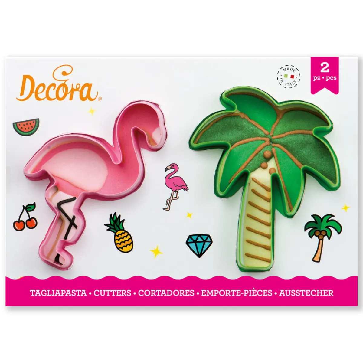 Decora Koekjes Uitstekers Flamingo en Palmboom Clearance