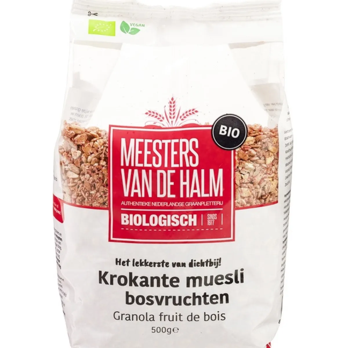 De Halm Krokante Muesli Bosvruchten Biologisch 500g Hot