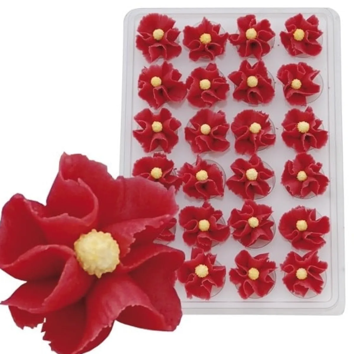 Overig Marsepein Chinese Rozen Rood 35mm (24 st.) Outlet