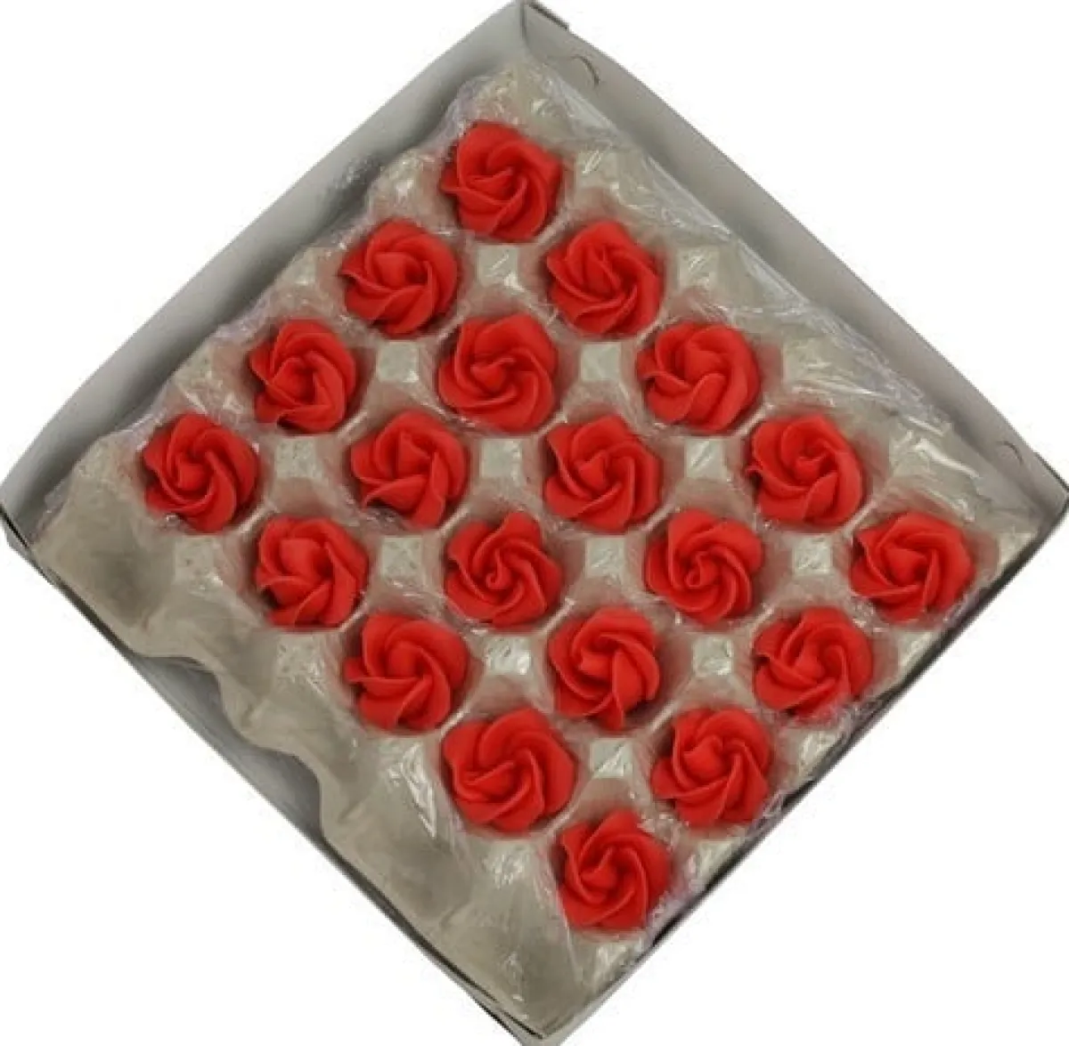 Overig Marsepein rozen 5 blads 35mm 10 stuks, Rood Luxe Hot