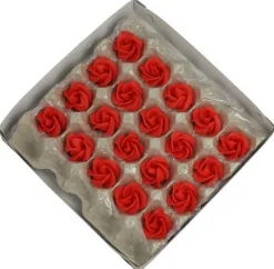 Overig Marsepein rozen 6 blads 40mm 10 stuks, Rood Luxe