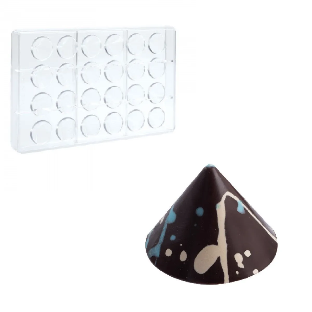 Martellato Martelatto Bonbonvorm Kegel Vorm (24x) Ø32x23mm** Clearance