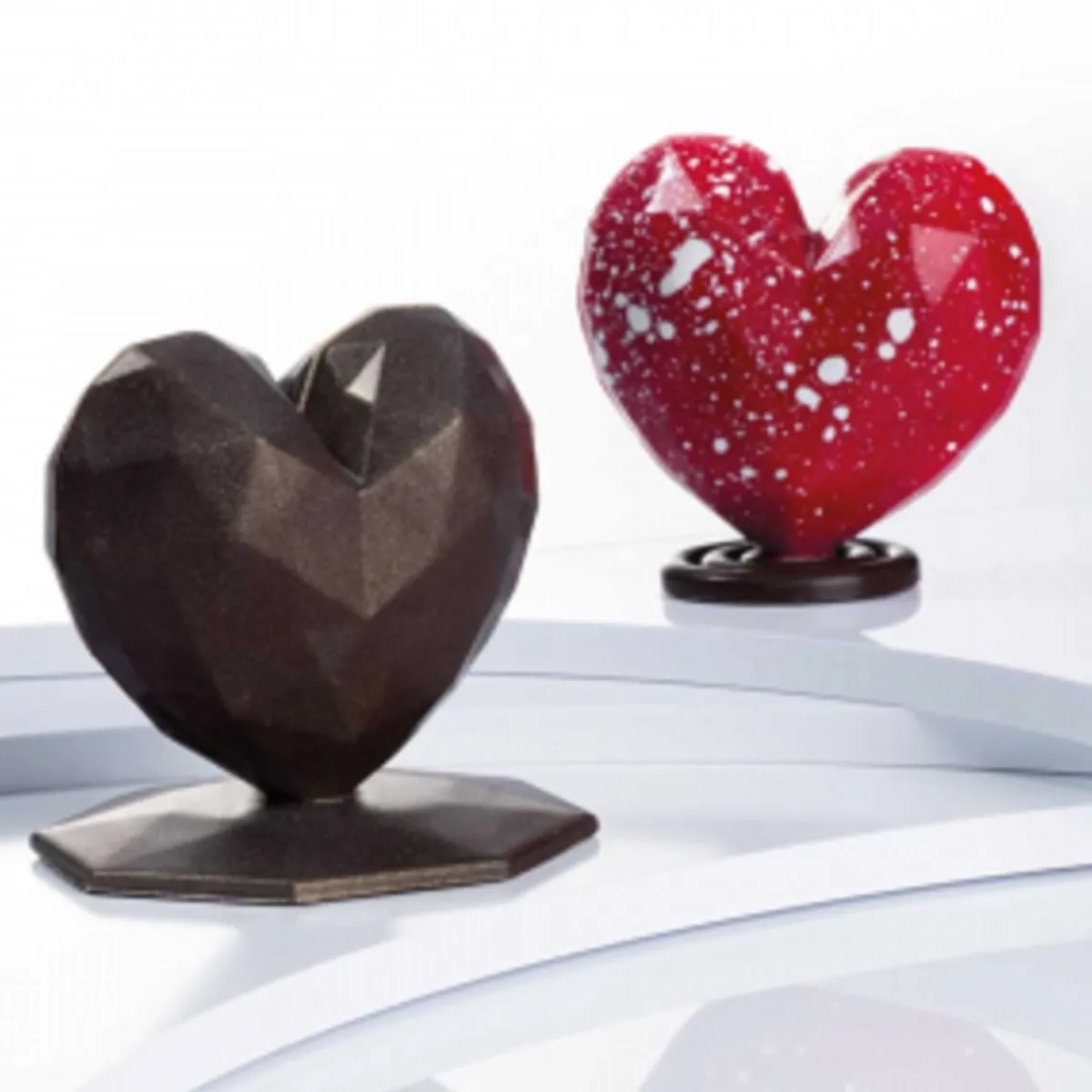 Martellato Chocolade Holvorm Diamant Hart (6x) 70x66x20mm Hot