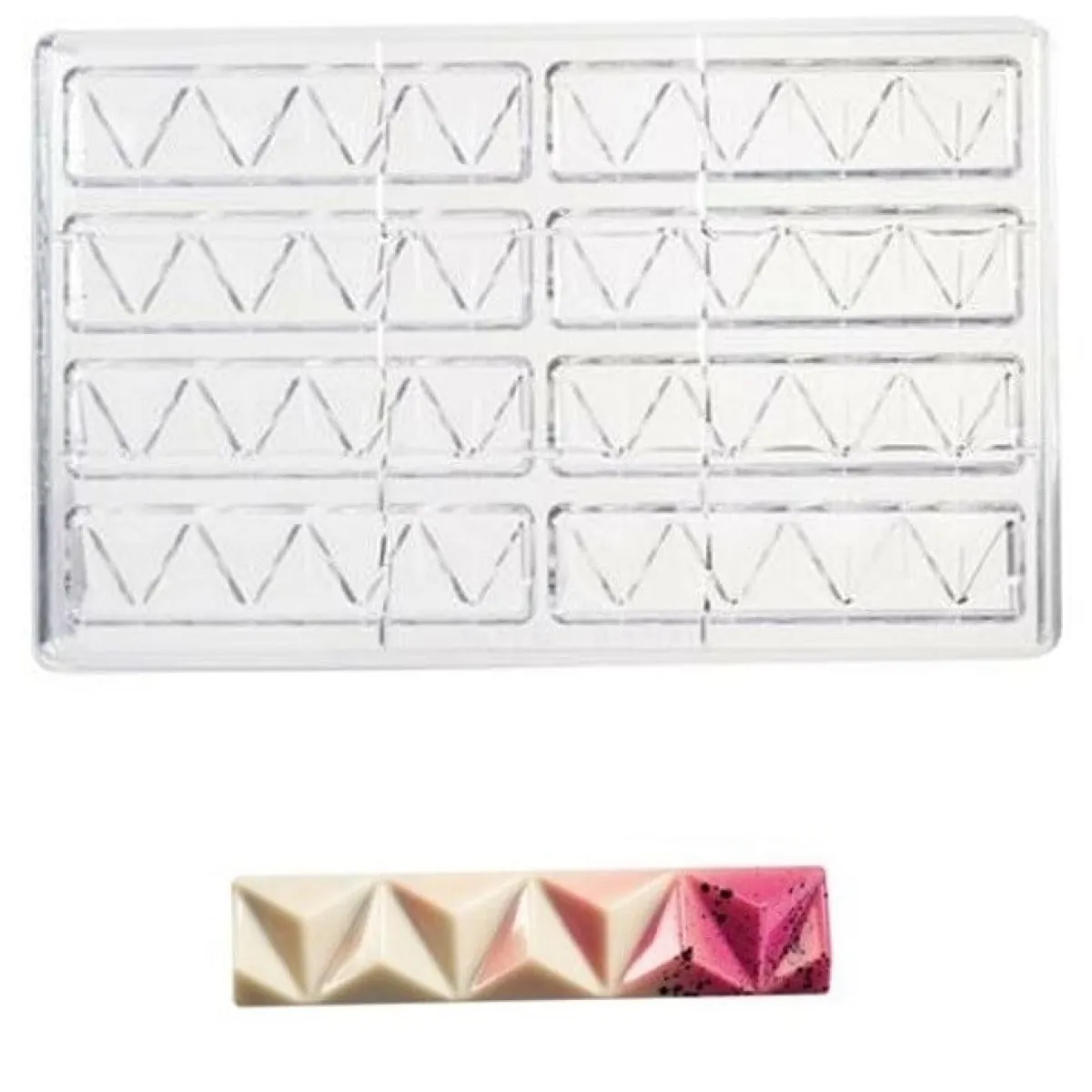 Martellato Chocolademal Pyramide Tablet (8x) 12,3x2,7x1,2 cm New