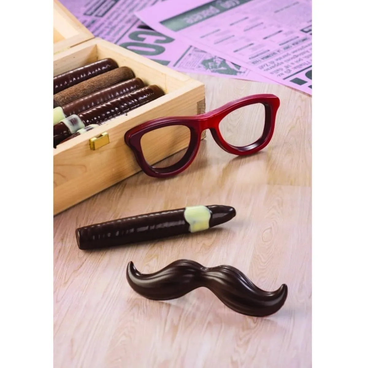 Martellato Chocolademal Snor en Bril (8x) Clearance