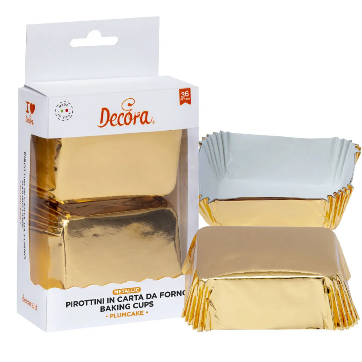Decora Mini Plumcake Bakvorm Goud 80x50x32(h)mm 20 stuks Clearance