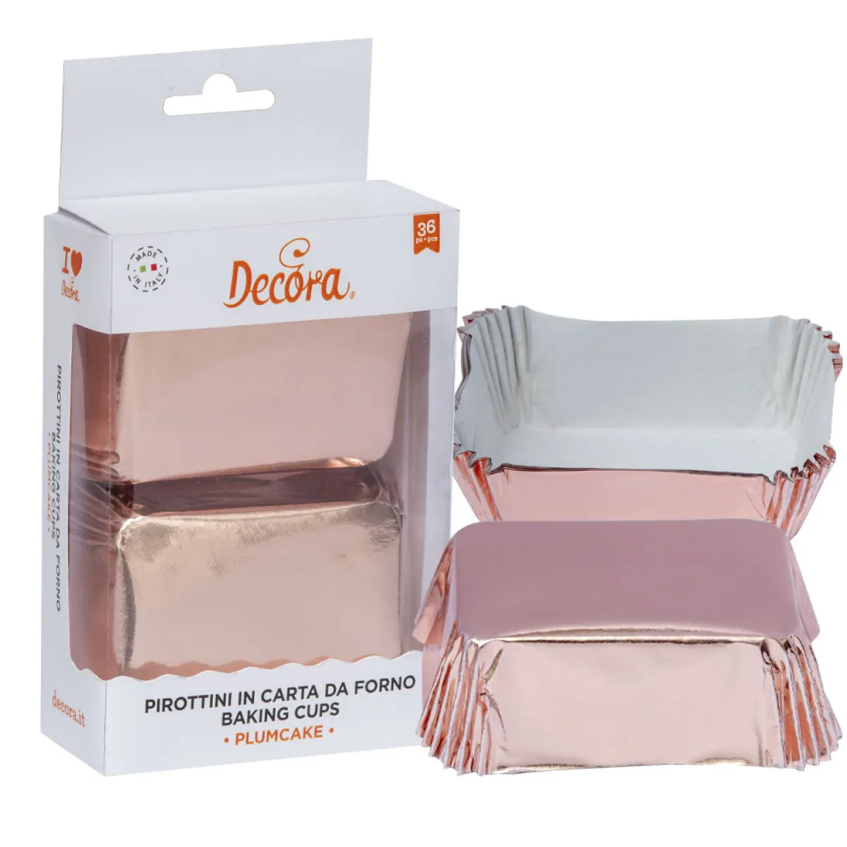 Decora Mini Plumcake Bakvorm Rose Goud 80x50x32(h)mm 20 stuks Online