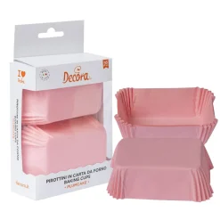 Decora Mini Plumcake Bakvorm Roze 80x50x32(h)mm 36 stuks New