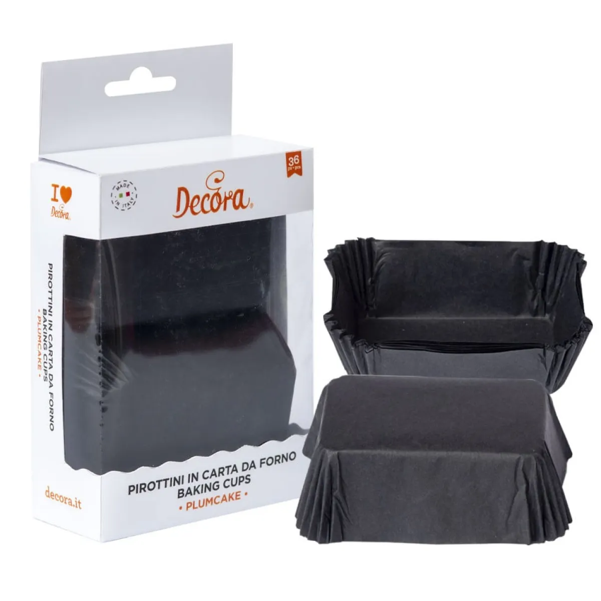 Decora Mini Plumcake Bakvorm Zwart 80x50x32(h)mm 36 stuks Hot