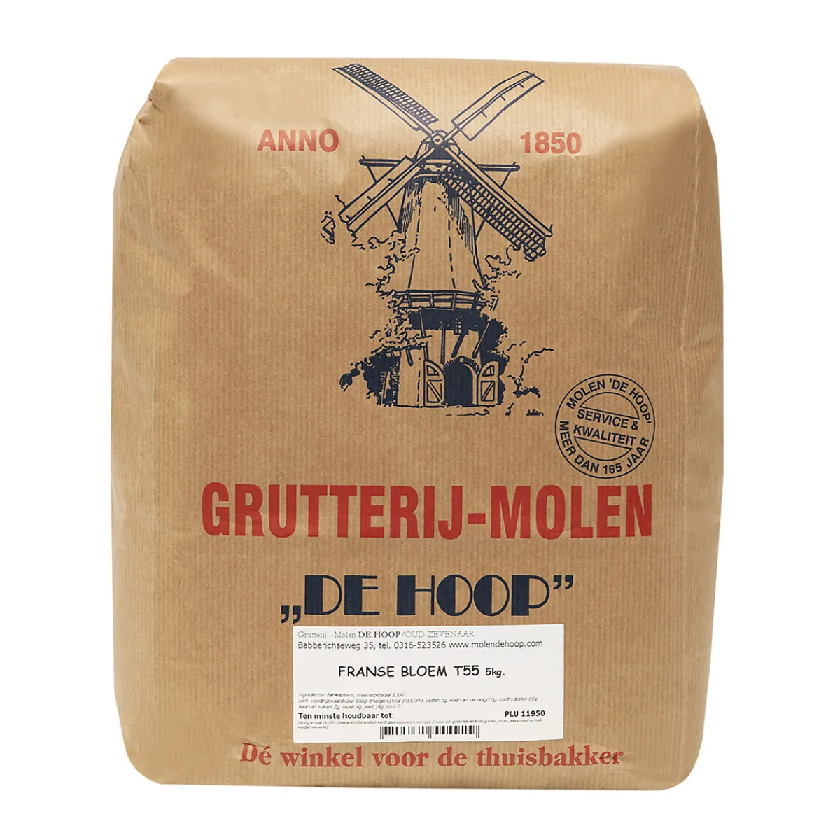 Molen de Hoop Franse Tarwebloem T55 5kg Best