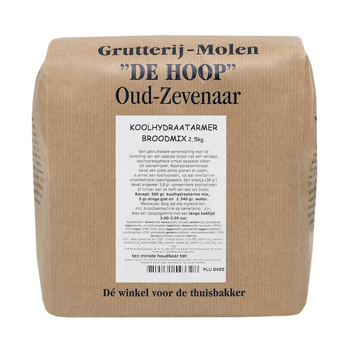 Molen de Hoop Koolhydraatarmer Broodmix 2,5kg Hot