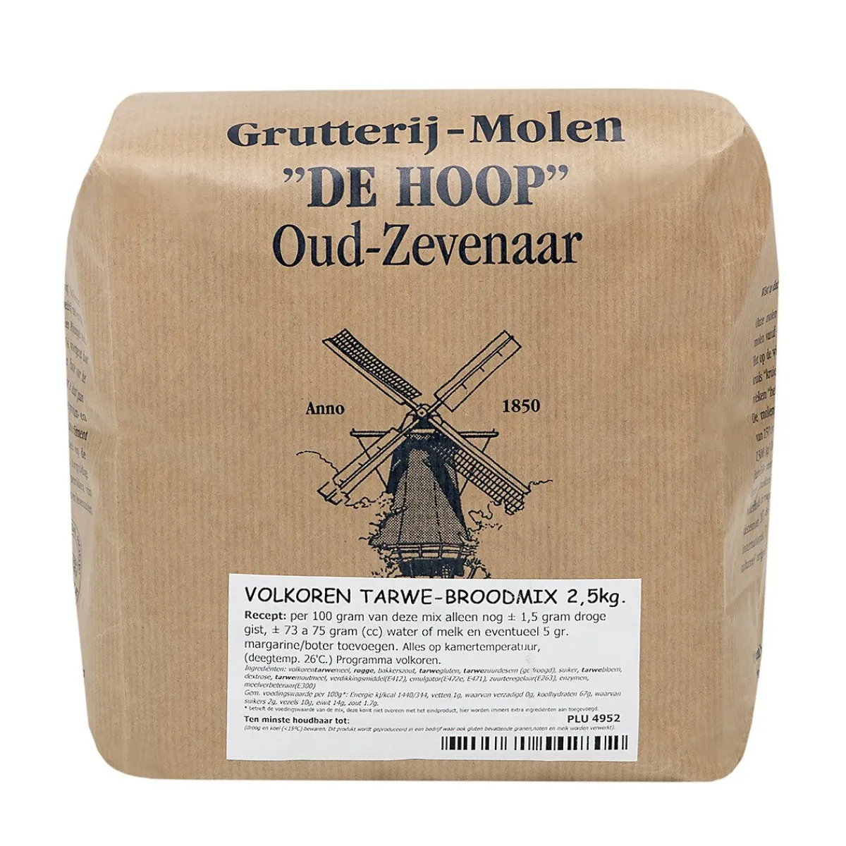 Molen de Hoop Volkoren Tarwe Broodmix 2,5kg Online