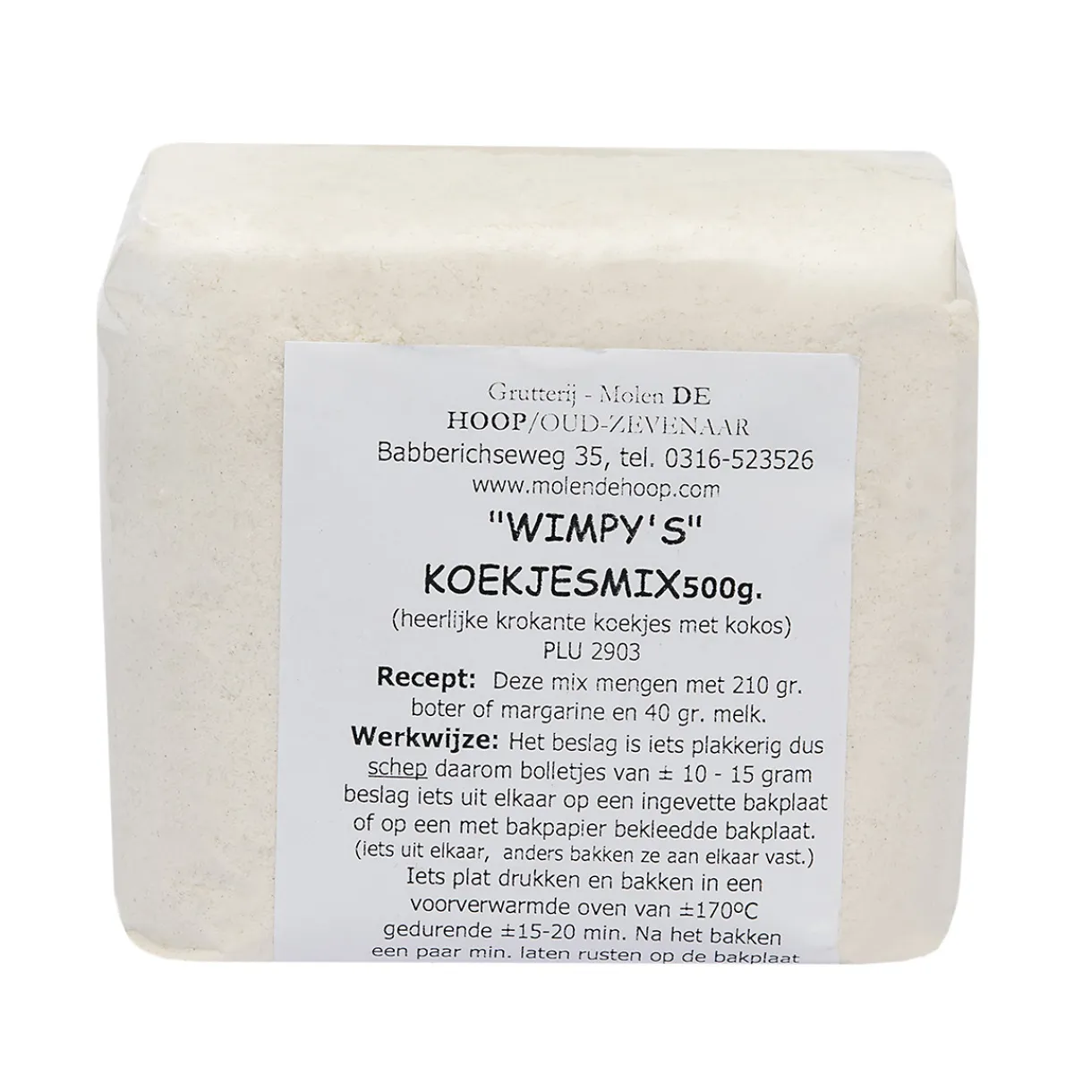 Molen de Hoop Wimpy's Koekjesmix met Kokos 500g Best