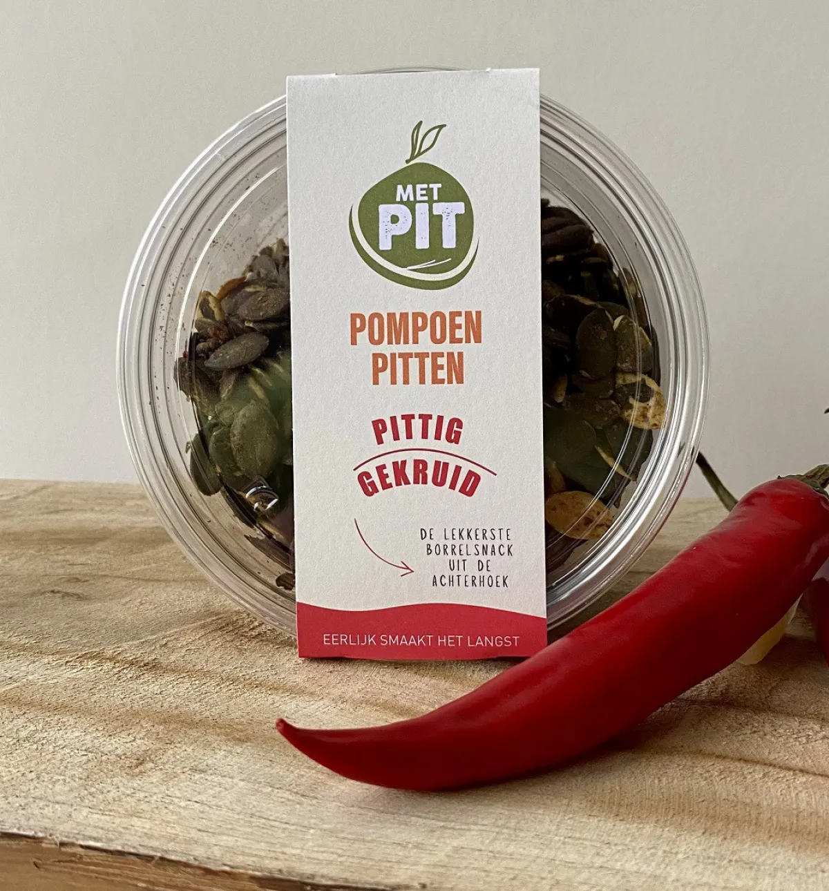 Met Pit Nederlandse Pompoenpitten Pittig Gekruid 150g New