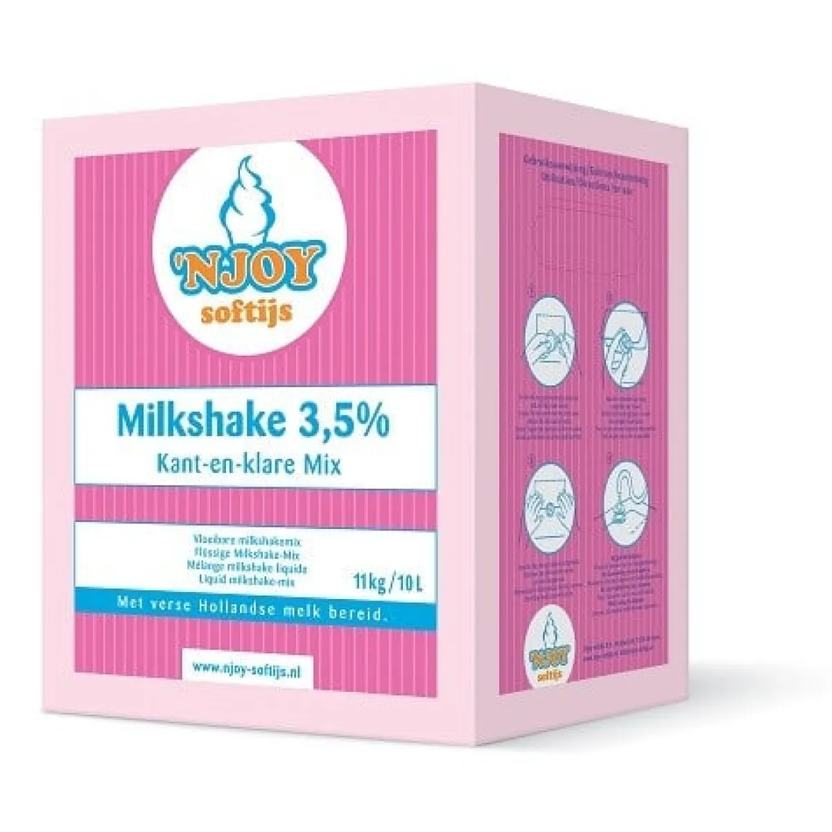 Njoy Milkshakemix 3,5% Vloeibaar K+K (10 liter) New