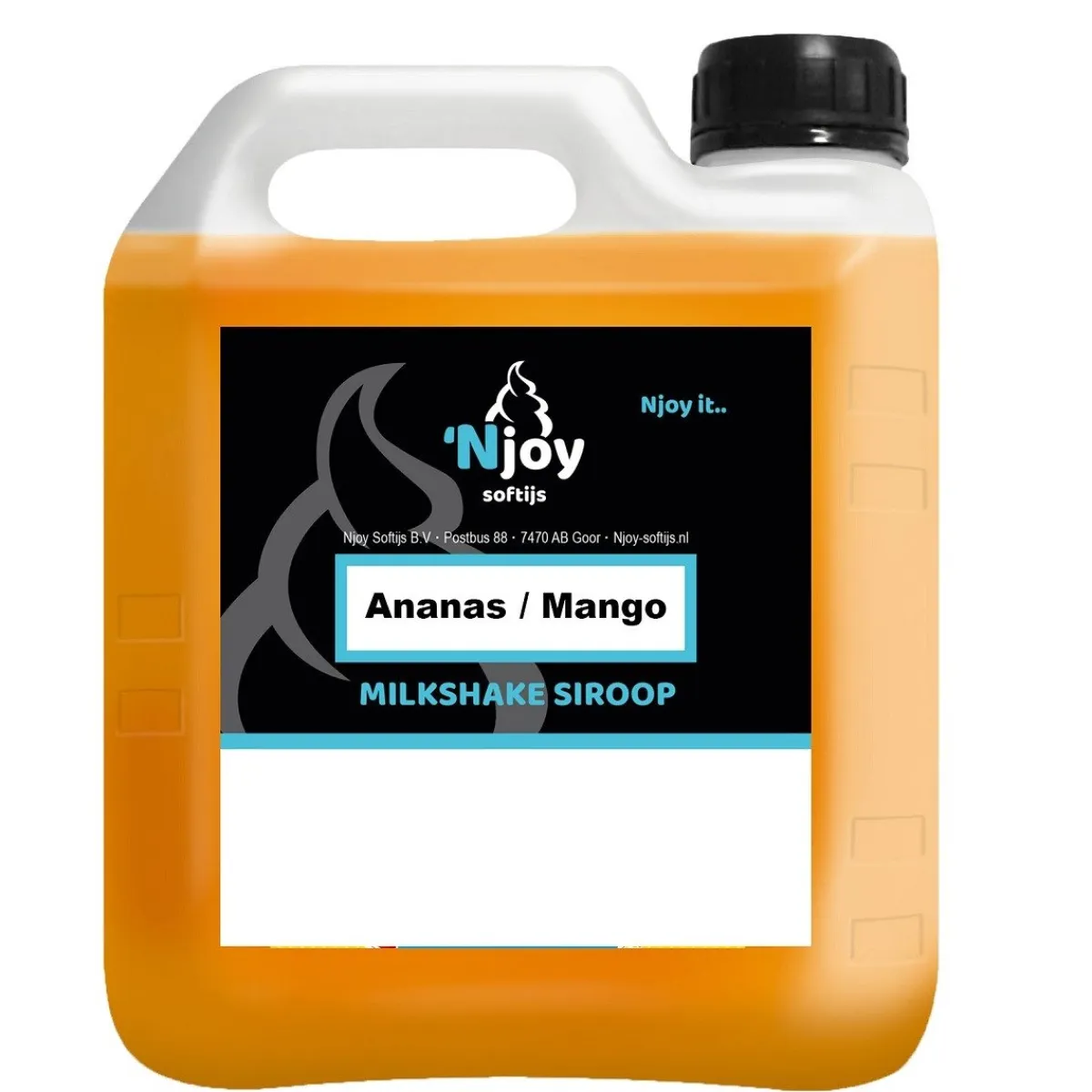 Njoy Milkshake Siroop Ananas/Mango (2 liter) New