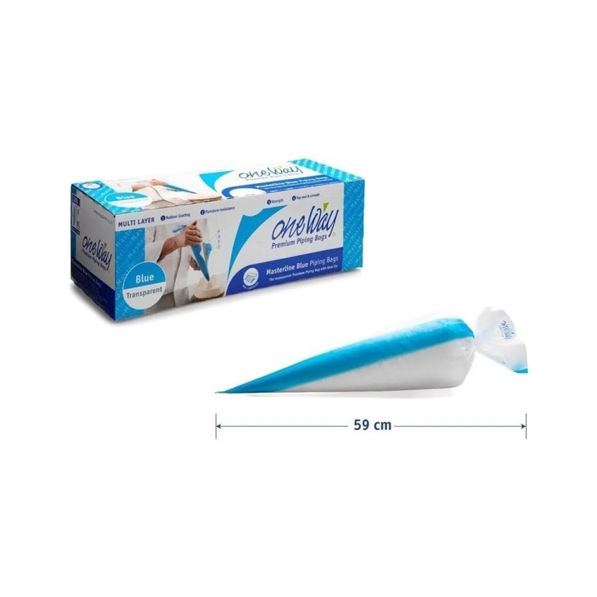 One Way Wegwerp Spuitzak Masterline Blue 100st. - 59x28cm Clearance