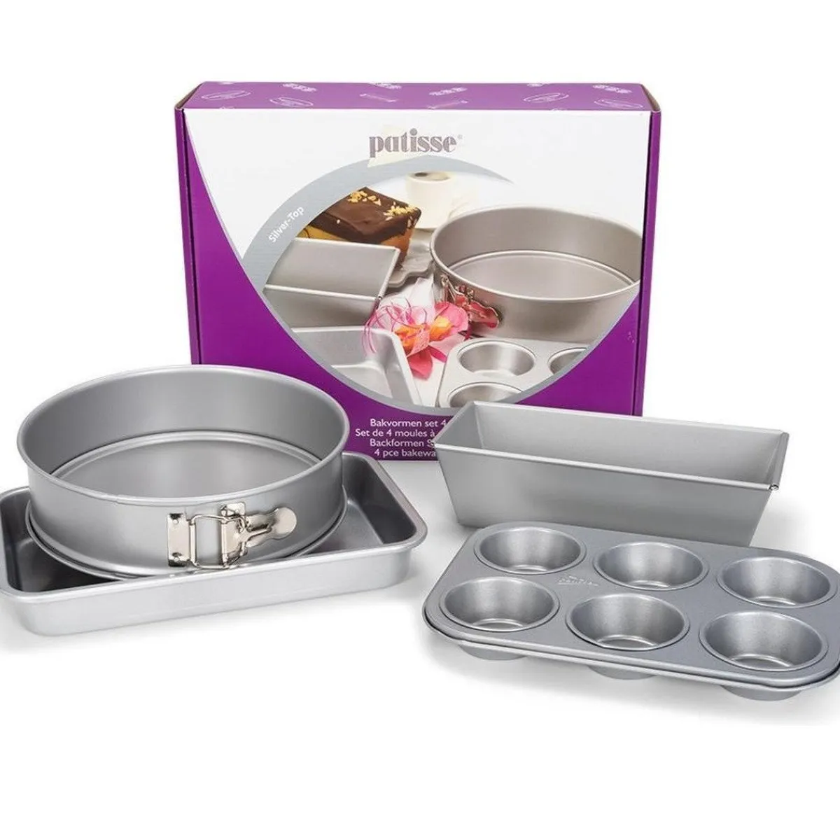 Patisse Bakvormen Silver-Top Set/4** Best