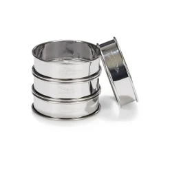 Patisse Flan/Cake ringen RVS Ø8cm Set/4 Hot