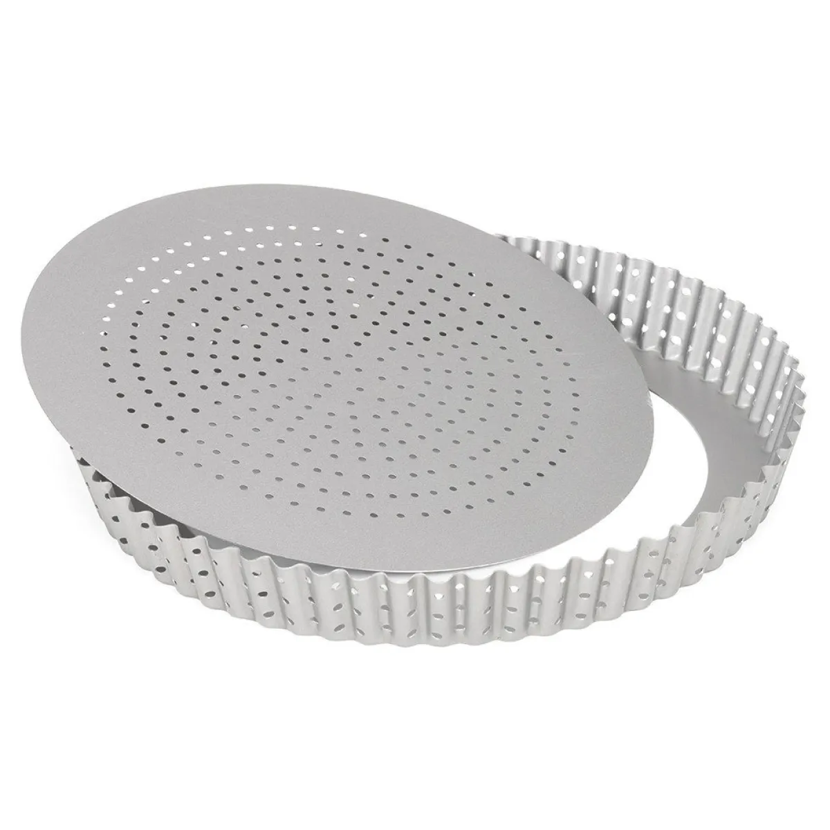 Patisse Quichevorm Geperforeerd Losse Bodem Silver-Top Ø24cm Discount