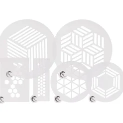 Plate-it Stencil Hexagon Set/6 Hot