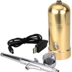 PME Airbrush Kit Oplaadbaar Goud Outlet