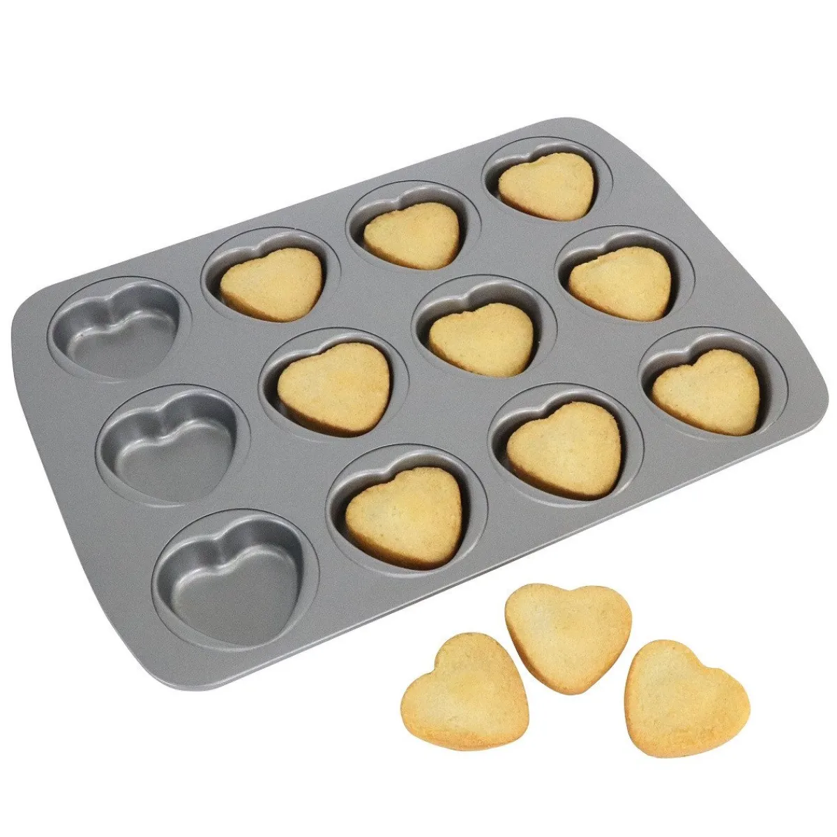 PME Bakvorm Hartjes 12 stuks Clearance