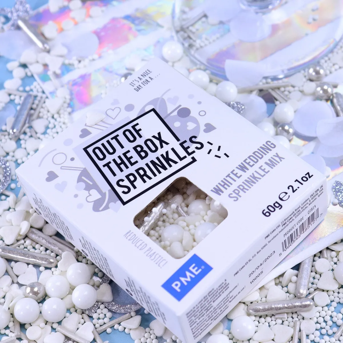 PME Bruiloft Wit Sprinkle Mix (Out of the Box) 60g Best