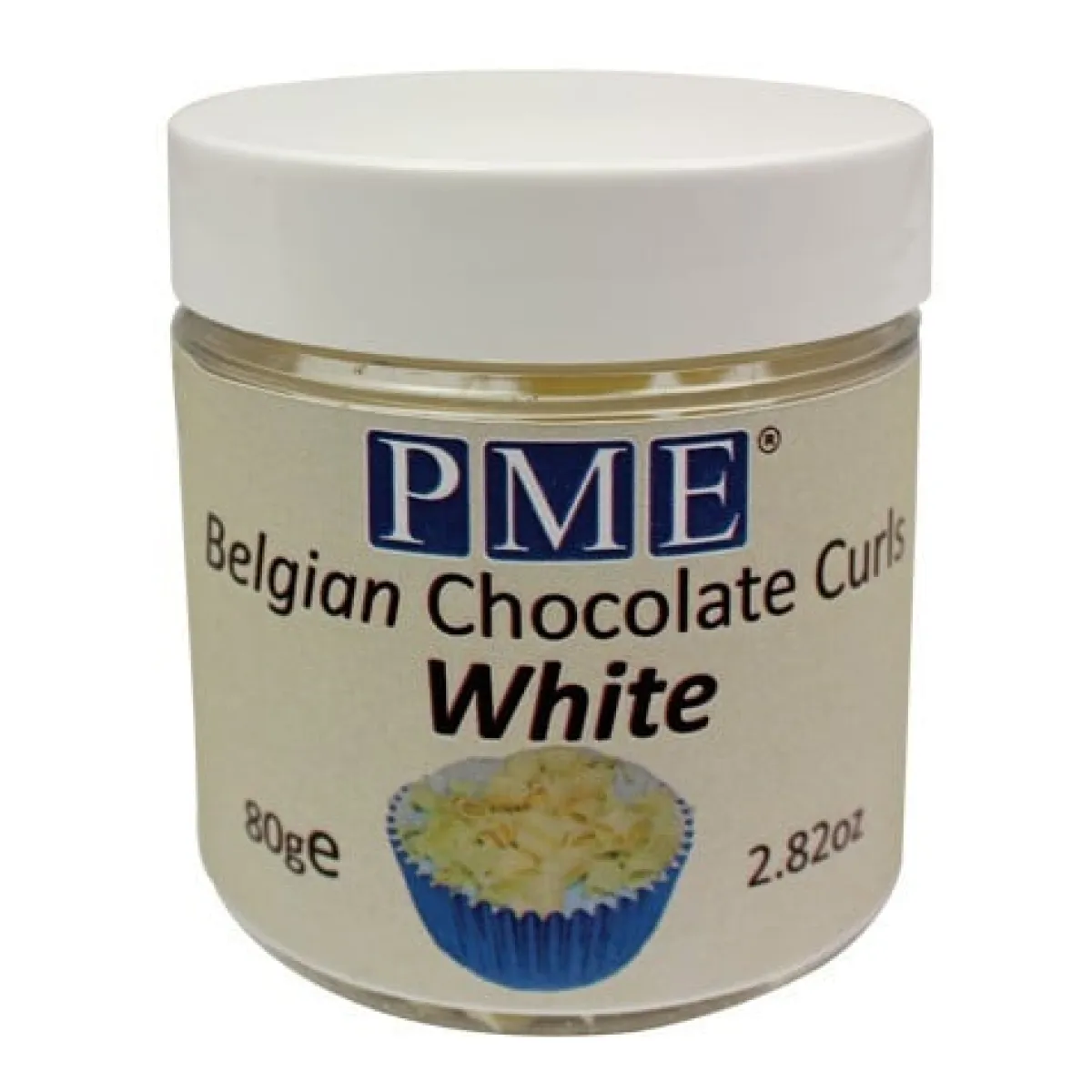 PME Chocoladekrullen Wit 85 gram Hot