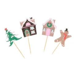 PME Cupcake Set Gingerbread Village Christmas 24st.** Clearance