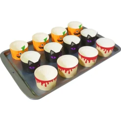 PME Halloween Cupcake Vormpjes Pompoenlantaarn Ø45mm 12st. Outlet